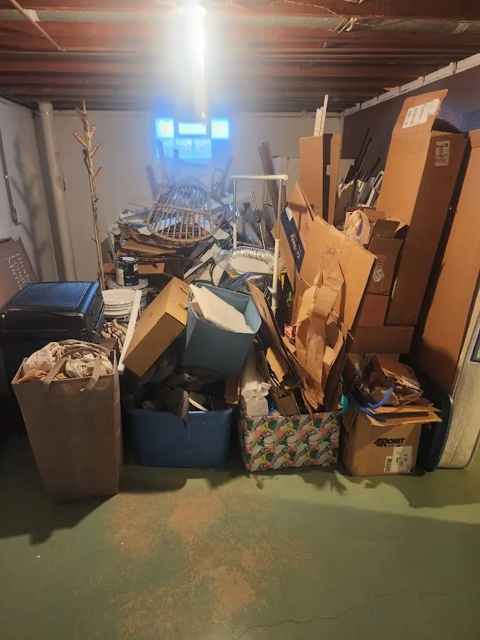 Roll-off dumpster container at job site for 20 Yard Dumpster Rental in Menallen